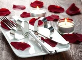 Tavola imbandita per San Valentino