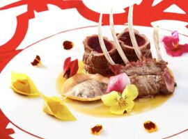 Lepre_cappelletti_di_ventresca_di_tonno_ravioli_di_scampi_al_caviale