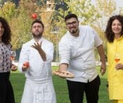 da_sx_SILVIA_ROSSETTO_CIRO_OLIVA_MAURIZIO_GRECO_FRANCESCA_TERRAGNI_SULLO_SFONDO_IL_BOSCO_VERTICALE