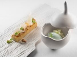 CREMA_CATALANA_AL_CEDRO_E_LIQUIRIZIA_FONDUTA_DI_PROVOLONE_DEL_MONACO_E_NOCI