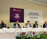 Il tavolo della degustazione de La Selvanella