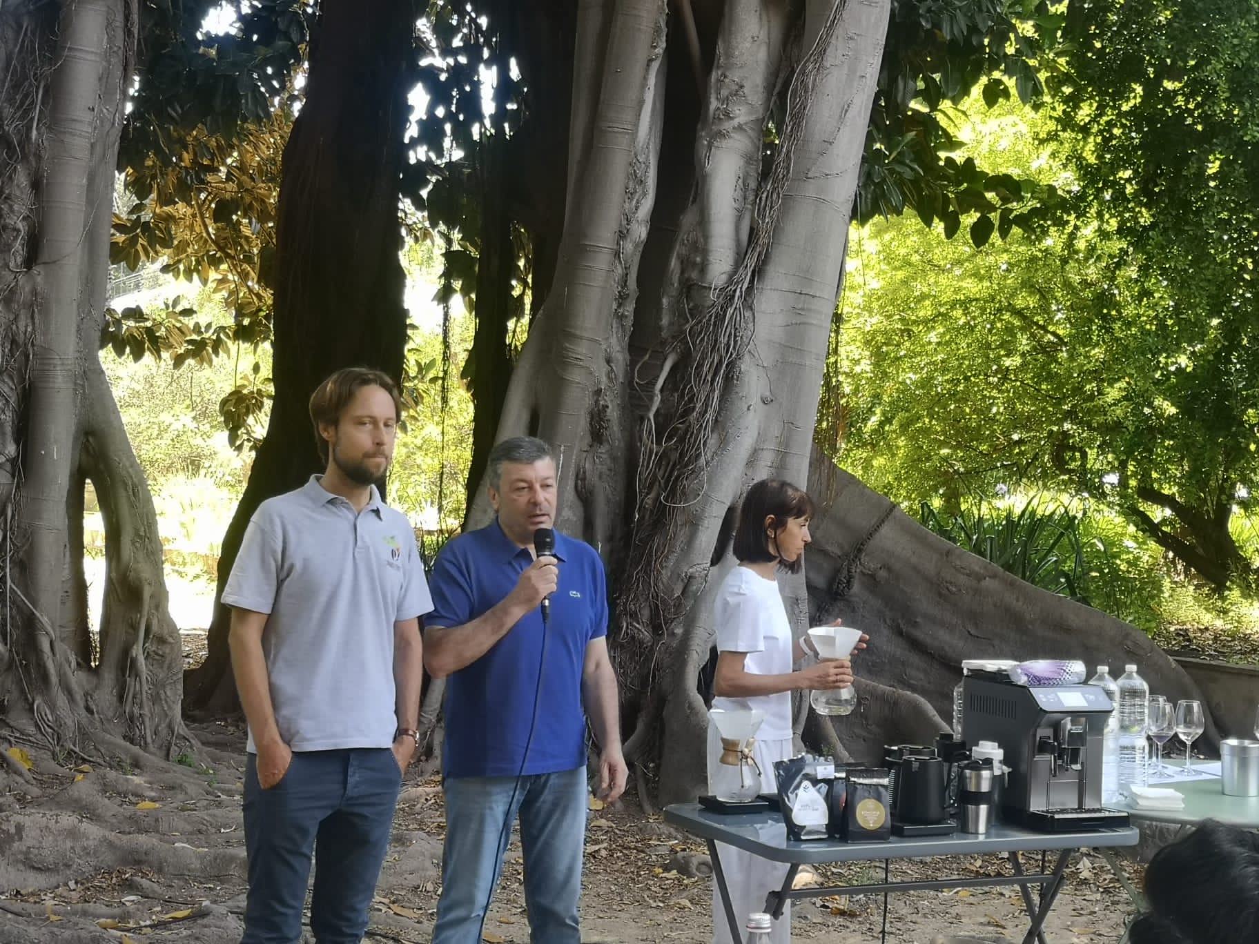 Andrej Godina e Federico Latteridurante la Masterclass vino-caffè