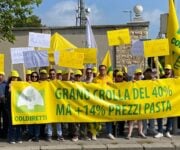 La protesta della Coldiretti per il prezzo del grano