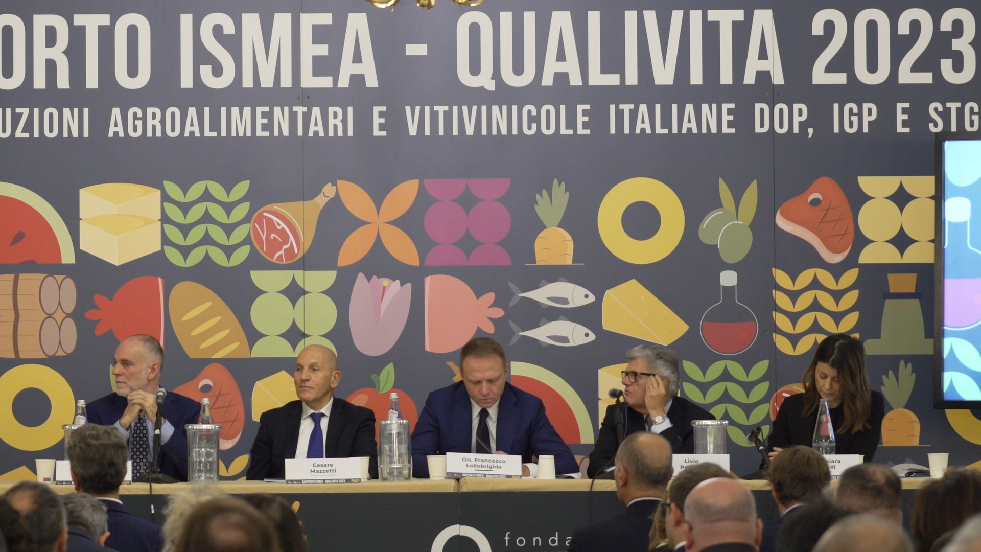 Un momento della presentazione del Rapporto Qualivita Ismea 2023
