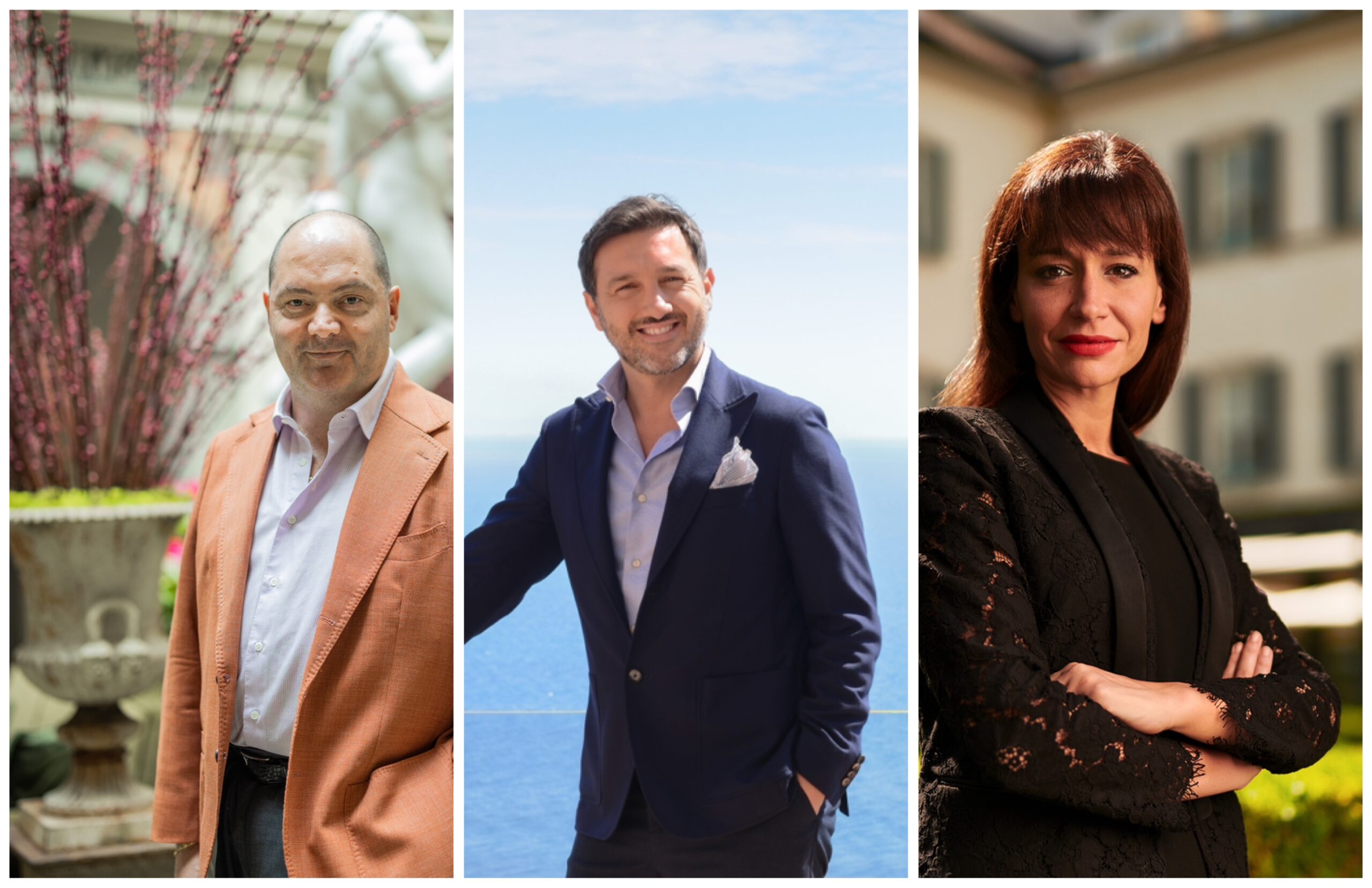 Da sinistra Massimiliano Musato (General Manager Four Seasons Firenze), Massimiliano Musto (General Manager Four Seasons Taormina), Andrea Obertello (General Manager Four Seasons Milano)