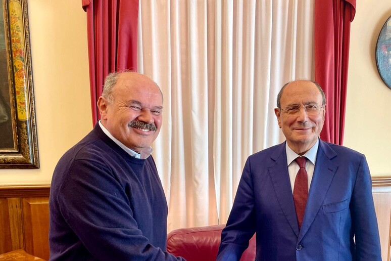 Oscar Farinetti e il presidente della Regione Siciliana, Renato Schifani