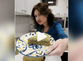 Federica Genovese e la torta al pistacchio