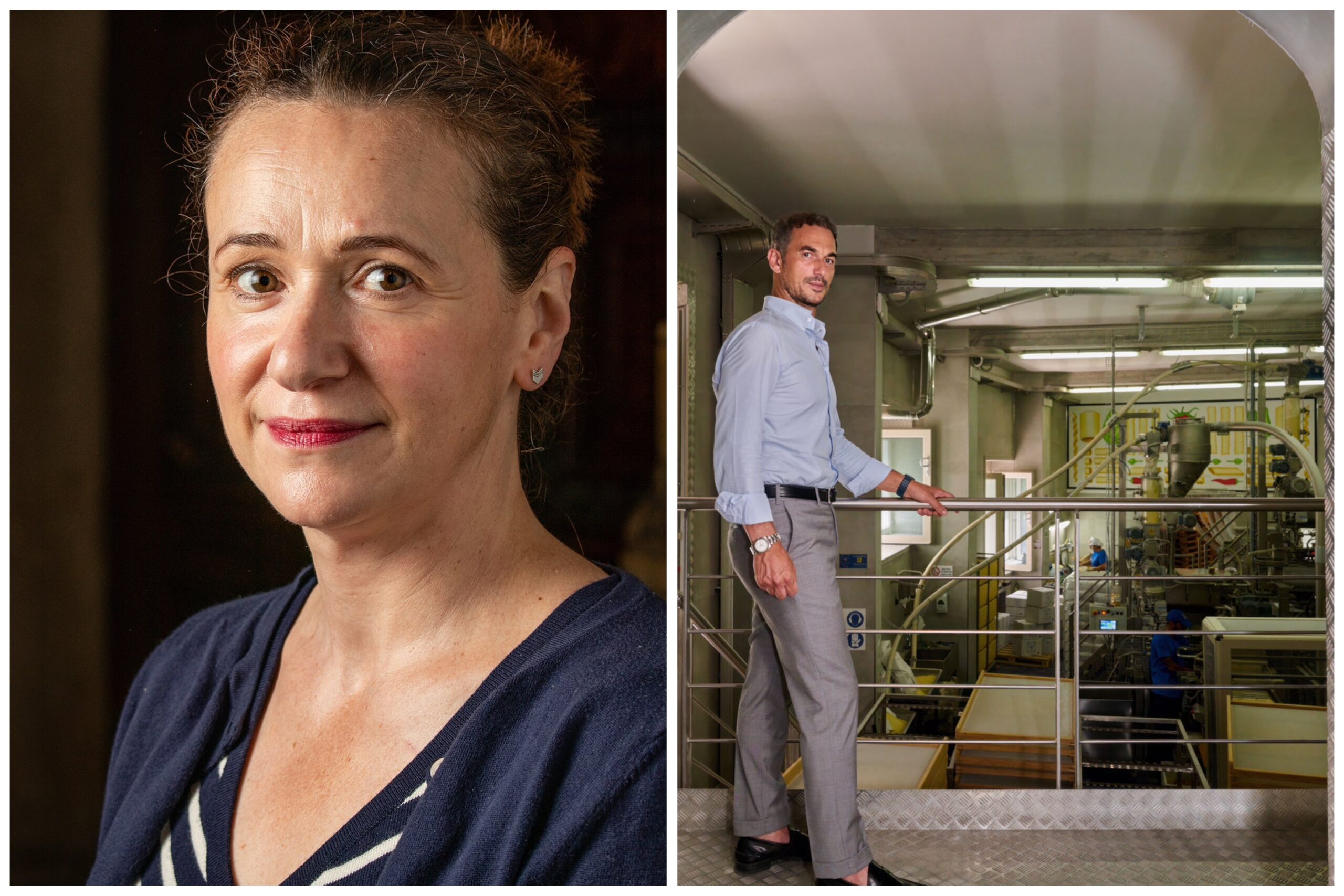 Da sinistra Julia Moskin, giornalista del New York Times e Alberto Zampino, amministratore delegato di Pastificio Gentile