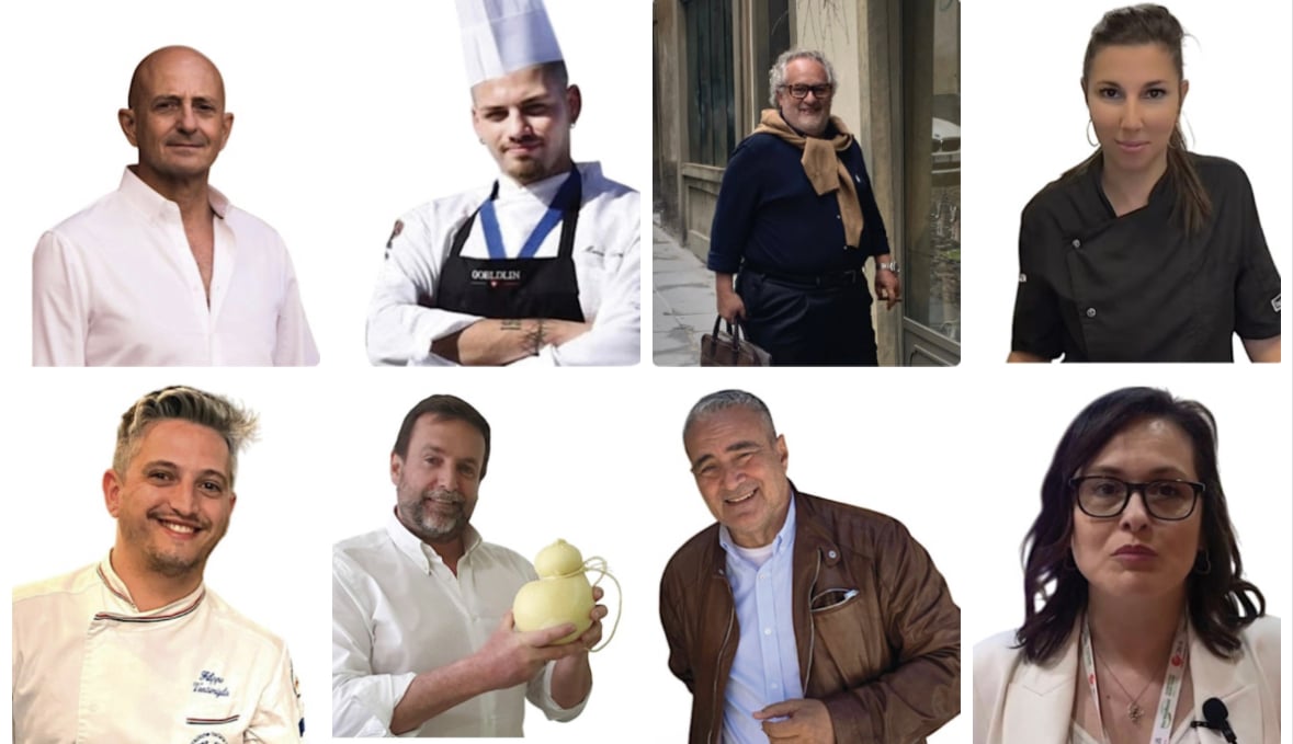 Dall’alto a sinistra Andrea Rizzo, Marco Carella, Gianni Pizzo, Maria Richichi. Dal basso a sinistra Filippo Ventimiglia, Giuseppe Morese, Emanuele Isgrò ed Elisa Vecchi