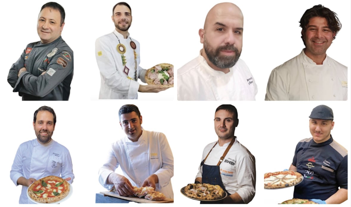 Dall’alto a sinistra Gianmichele Messina, Emanuele Ficarotta, Giancarlo La Manna, Antonio di Blasi. Dal basso a sinistra Pierangelo Chifari, Gioacchino Gargano, Salvo Meola e Cesare Falsone