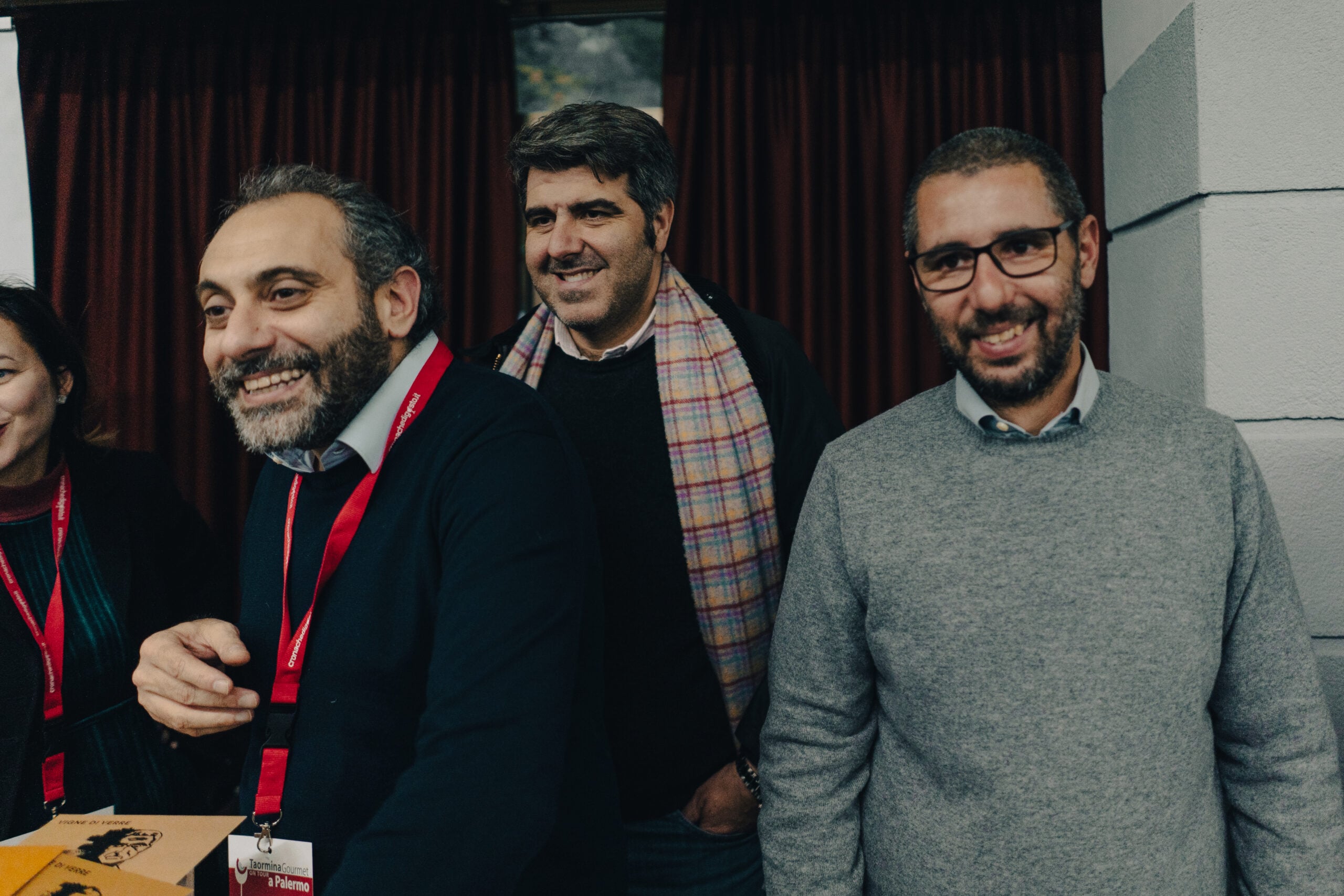 Il team di Vigne di Verre: da sinistra Vincenzo Tanania, Domenico Agnello e Marco Raia. Ph. Gabriele Trapani