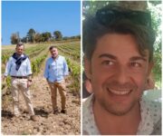 Da sinistra Giuseppe Perniciaro, Giuseppe Rando (© Benedetto Tarantino), Mario Papotto: proprietari di Feudo del Balio