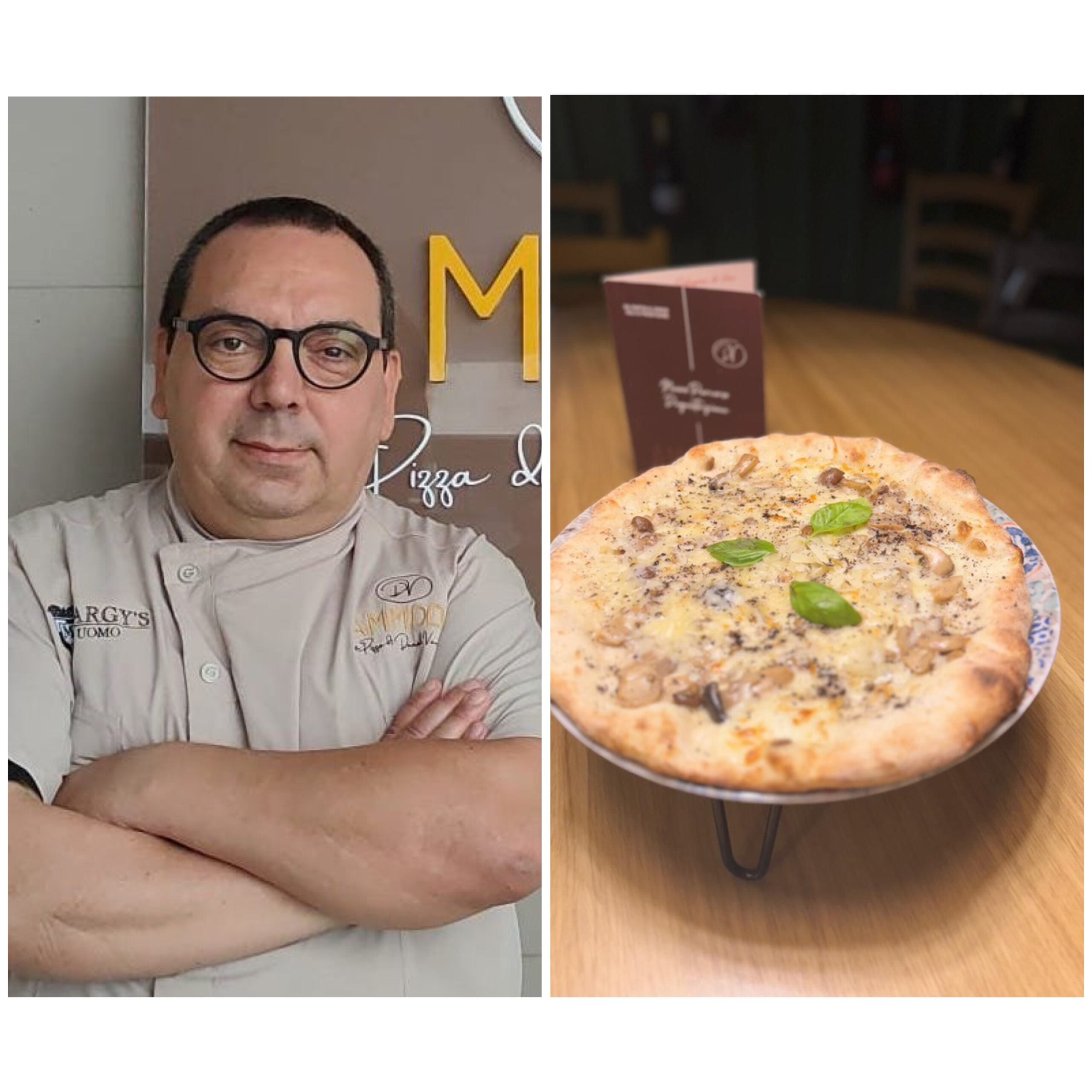 Daniele Vaccarella e la nuova pizza di Ammodo “Fusion Funghi”
