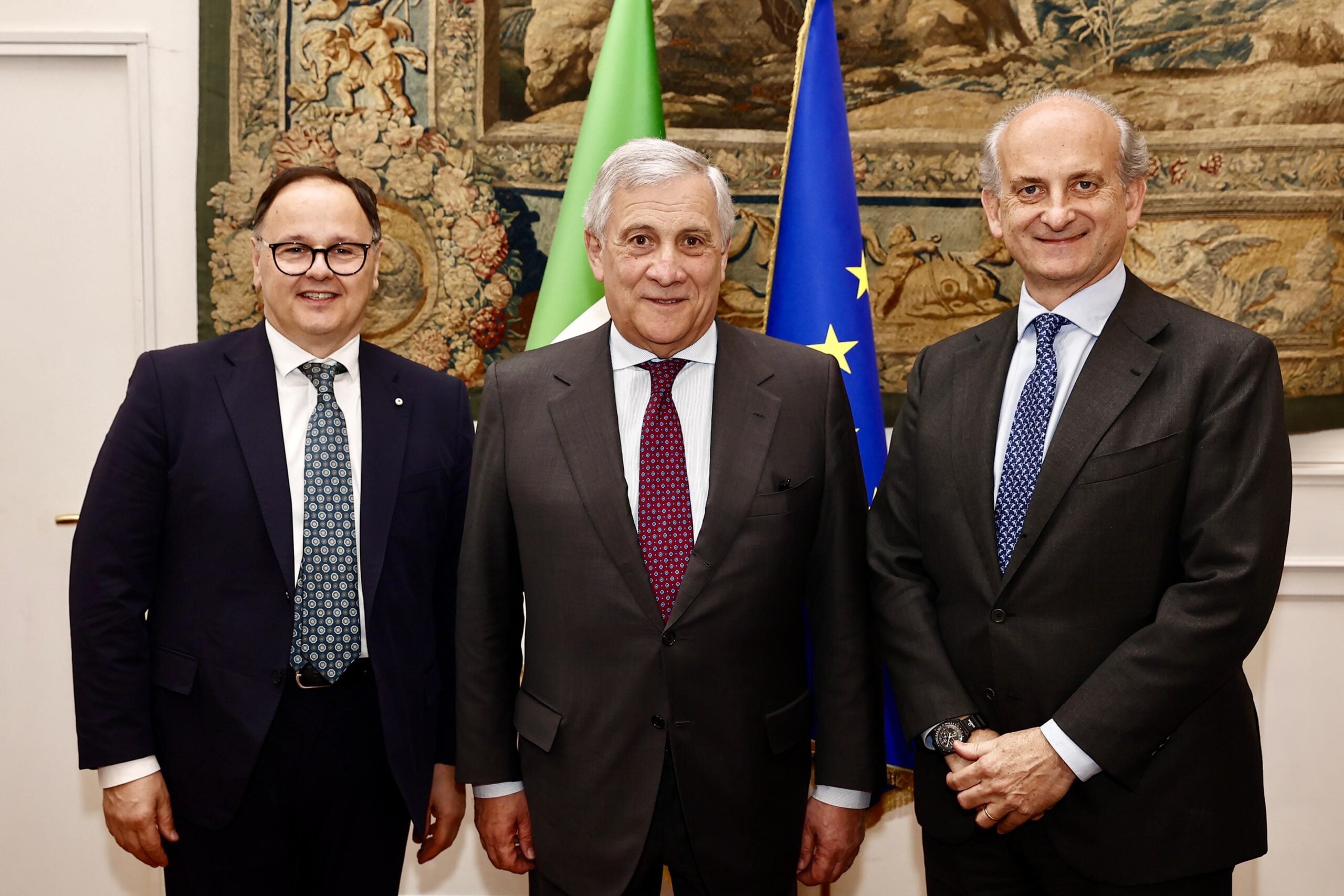 Paolo Castelletti, Antonio Tajani e Lamberto Frescobaldi