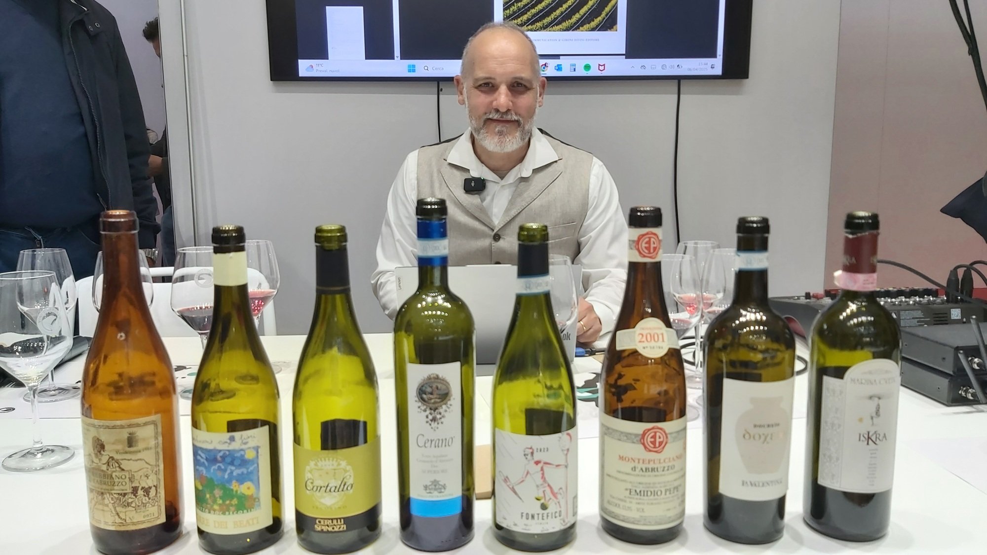 Franco Santini e la degustazione