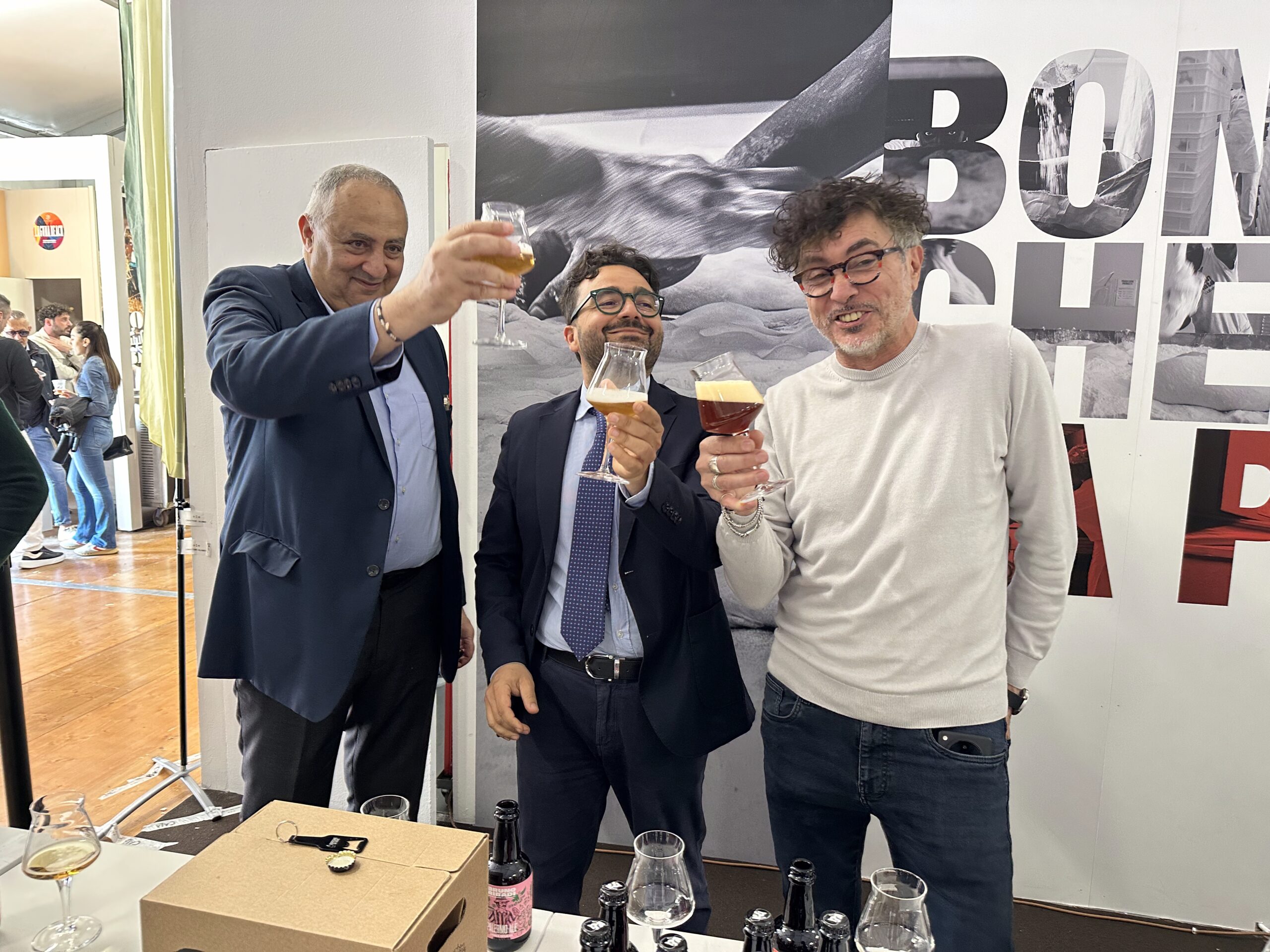Da sinistra Roberto Lagalla, Giuseppe Biundo e Teo Musso