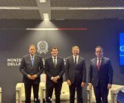 Da sinistra Federico Bricolo, John Barker, Francesco Lollobrigida e Olivér Várhelyi