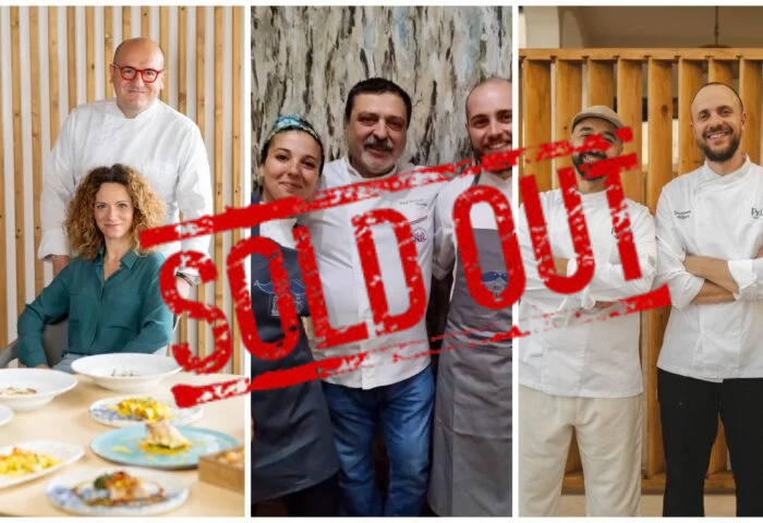 Da sinistra Gianluca Costanzo e Chiara Rotondo di A modo nostro, Aurora Catalioti, Carmelo Catalioti e Fausto Sortino di Da Carmelo e Roberto Tita e Giuseppe Alfieri di Prandìa