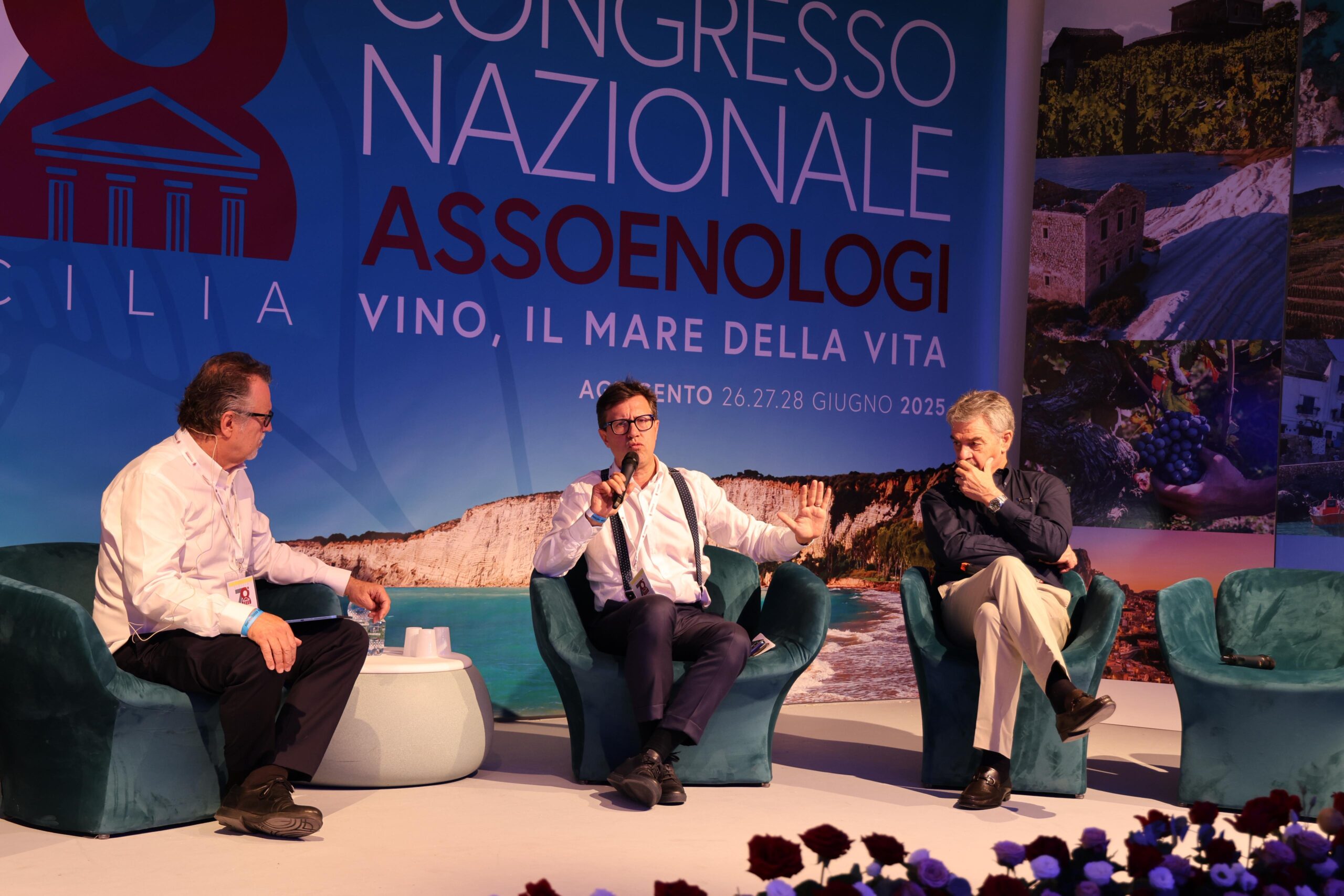 Luciano Ferraro con Dario Nardella e Renzo Cotarella