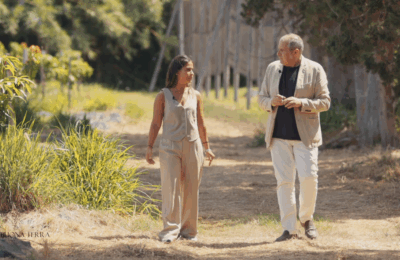 Fabrizio Carrera con Silvia Reale, imprenditrice agricola