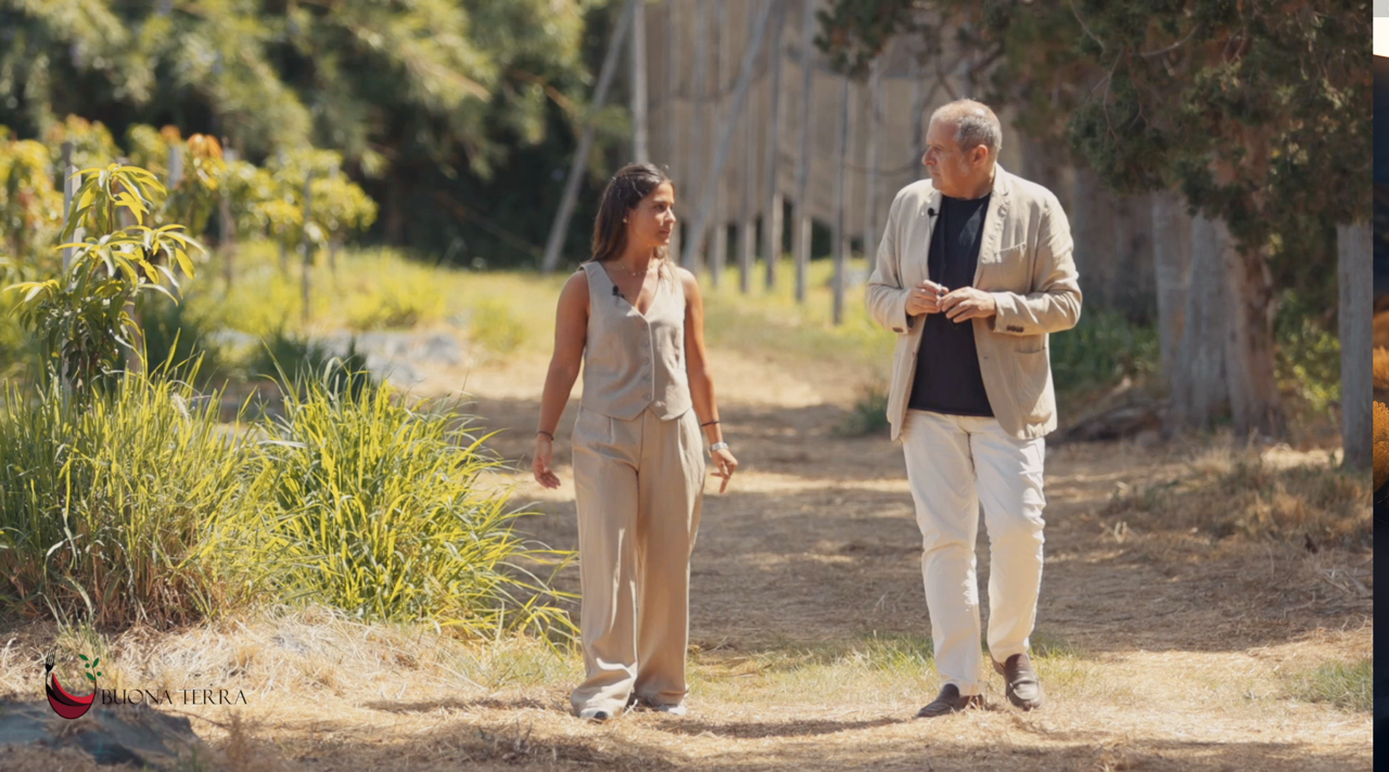 Fabrizio Carrera con Silvia Reale, imprenditrice agricola