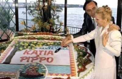 il taglio della cassata, Katia Ricciarelli e Pippo Baudo