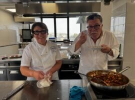 Lina Castorina e Saro Grasso nella cucina di 4 Archi