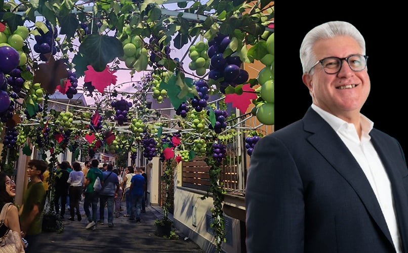 Il sindaco di Santa Venerina (Ct), Santo Raciti, a EnoEtna