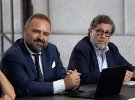 Da sinistra, Federico Gordini ed Emanuele Rabotti del Consorzio Franciacorta