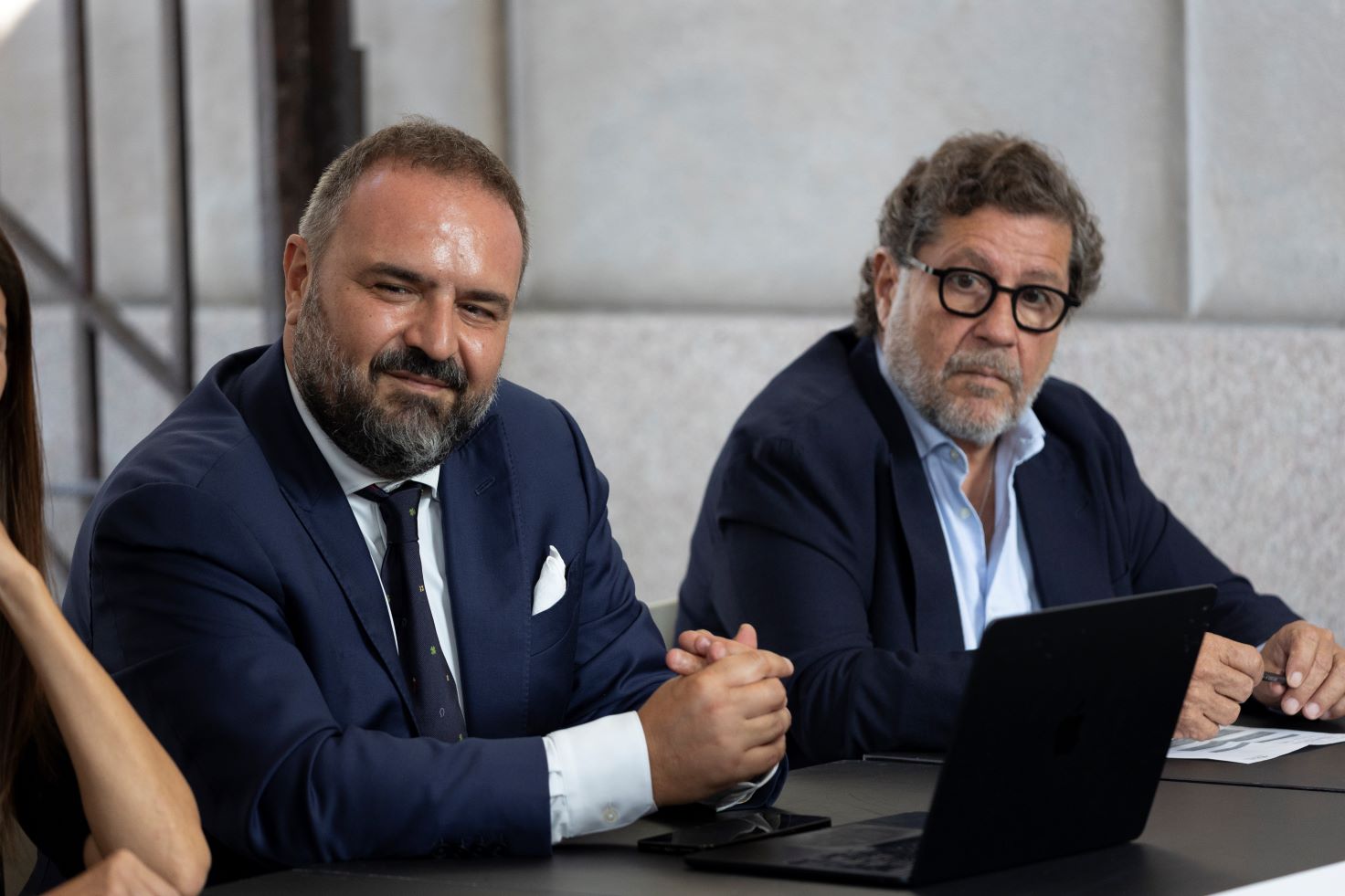 Da sinistra, Federico Gordini ed Emanuele Rabotti del Consorzio Franciacorta