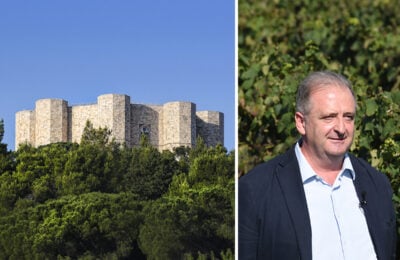Castel del Monte e Francesco Liantonio, presidente del Consorzio di Tutela Vini Doc Castel del Monte