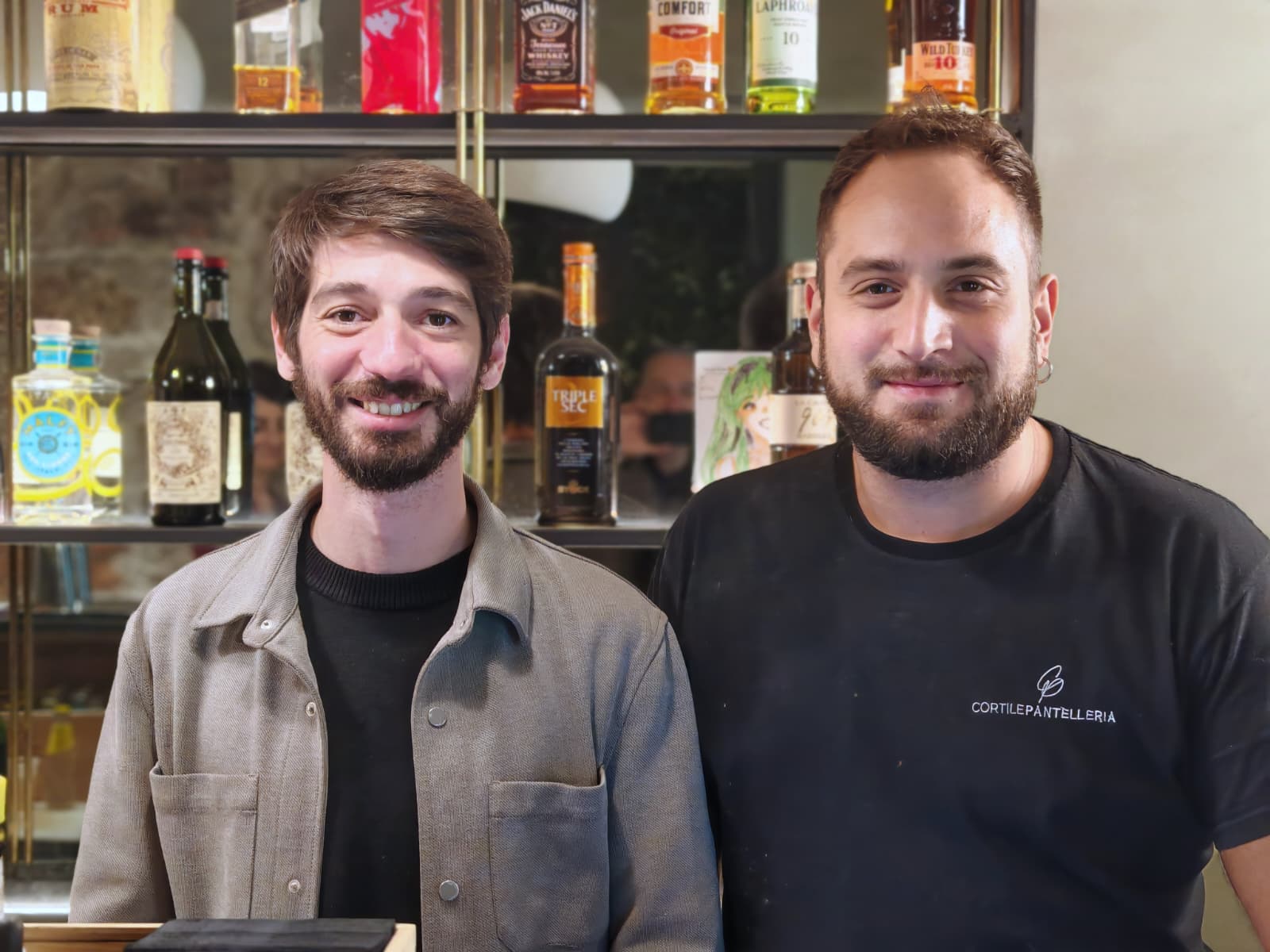 Da sinistra, Giuseppe Cali Cerri e Giovanni Lullo / Cortile Pantelleria, Palermo