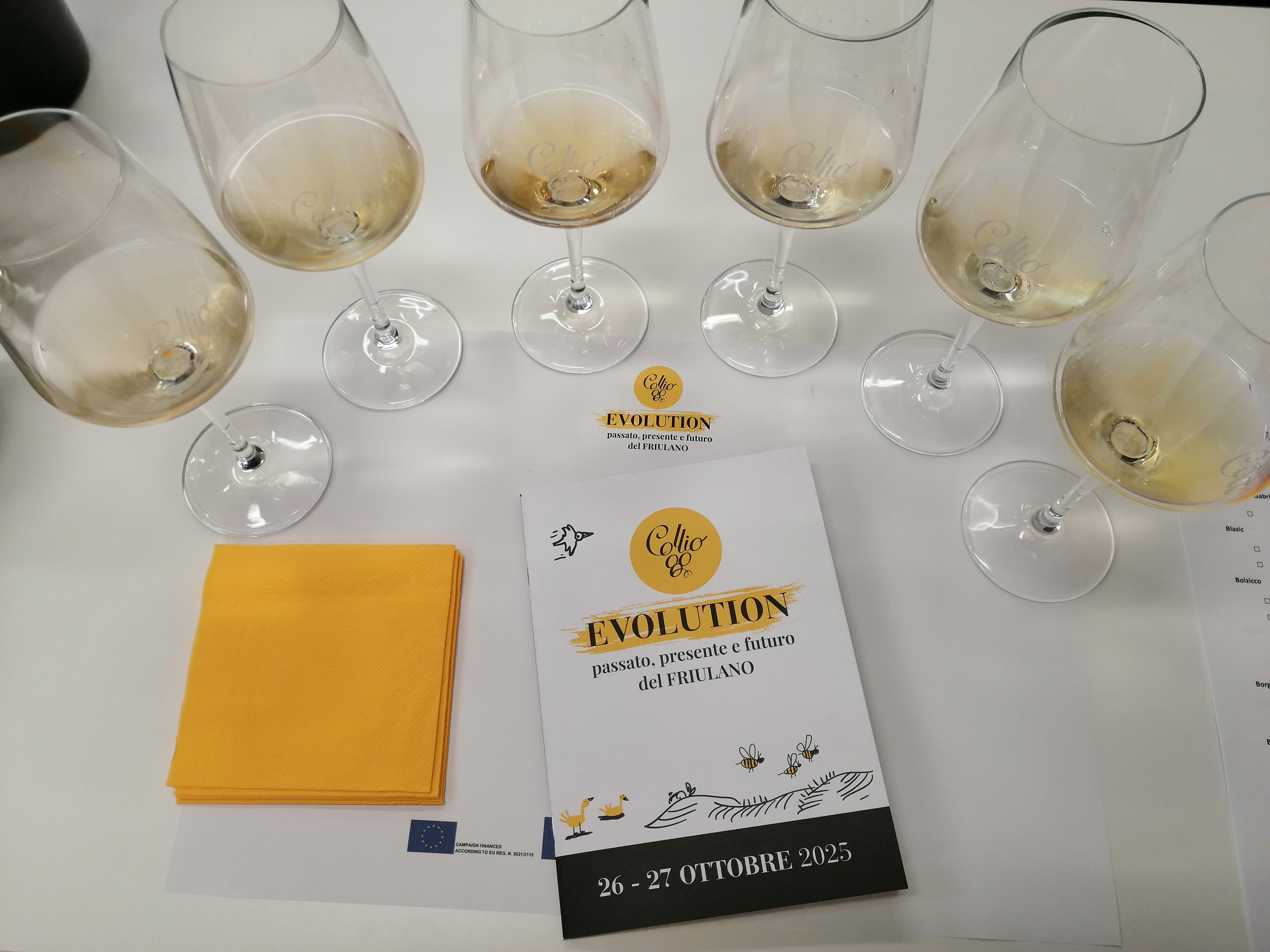 Collio Evolution, il momento della degustazione