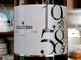 L’etichetta del 1958 Blanc de Noir di Gualtieri