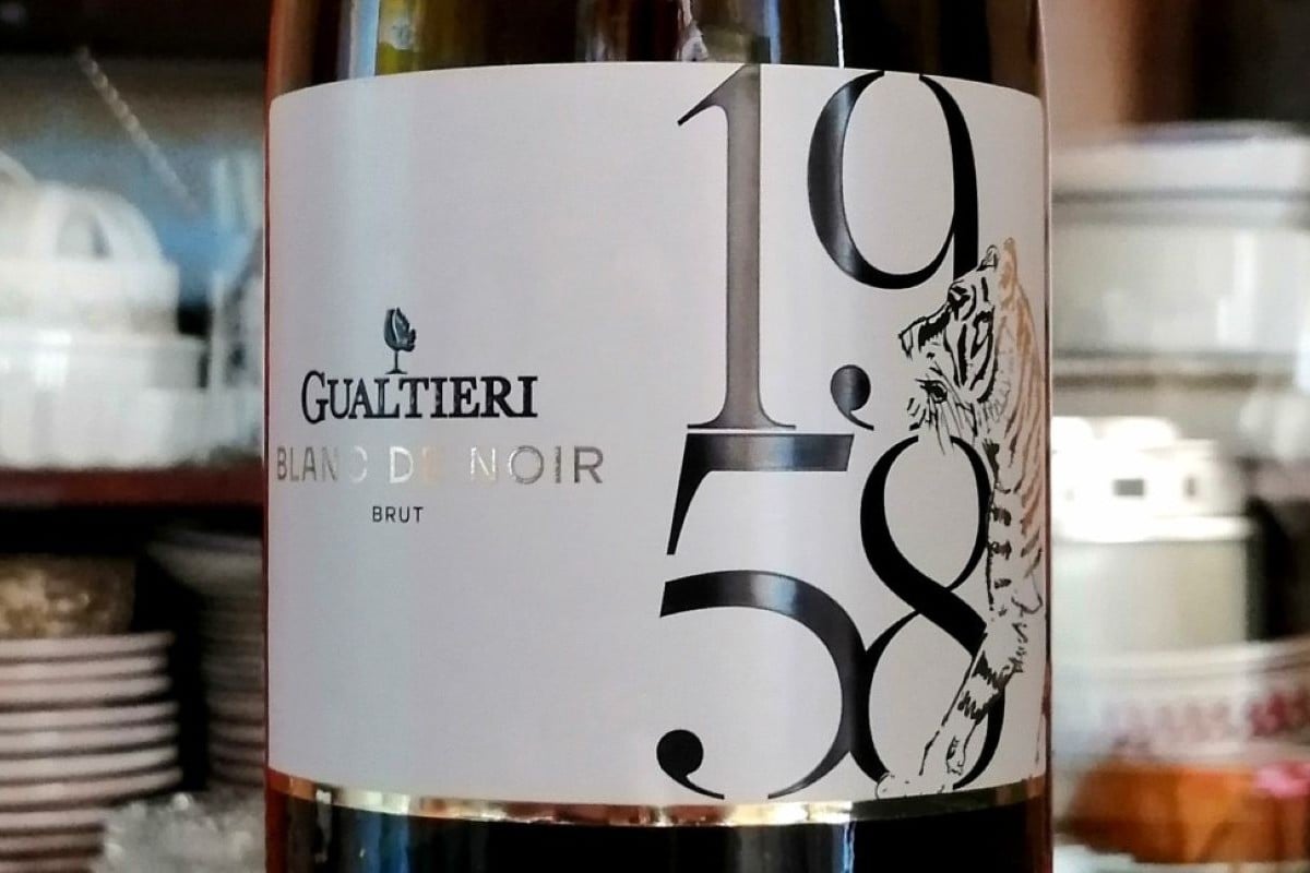 L’etichetta del 1958 Blanc de Noir di Gualtieri