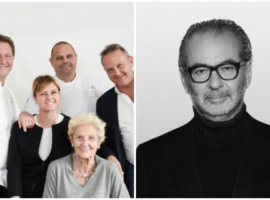 A sinistra la famiglia Cerea e Remo Ruffini