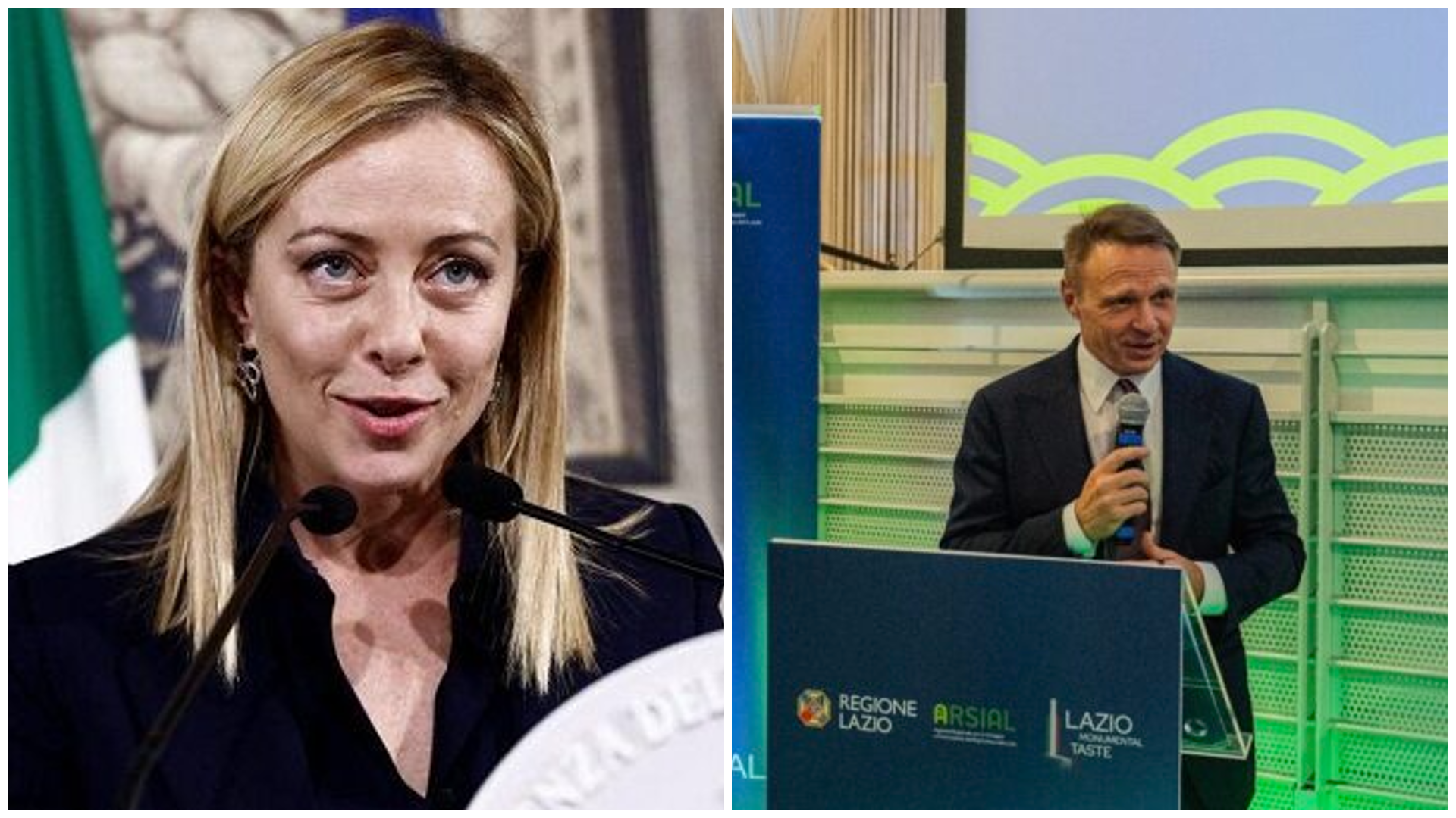 La presidente del Consiglio Giorgia Meloni e il ministro della Sovranità alimentare Francesco Lollobrigida