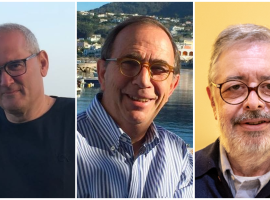 Da sinistra alcuni dei giurati 5StarWines – the Book: Pedro Ballesteros Torres MW, Bernard Burtschy e Daniele Cernilli