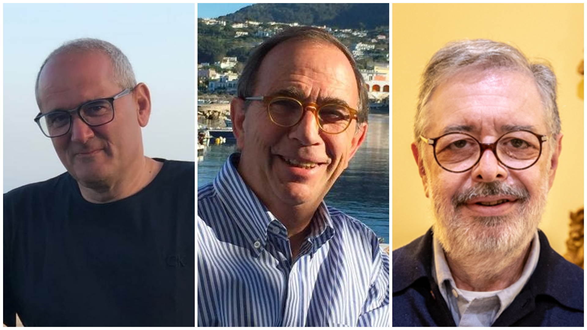 Da sinistra alcuni dei giurati 5StarWines – the Book: Pedro Ballesteros Torres MW, Bernard Burtschy e Daniele Cernilli