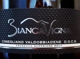 L’etichetta del Conegliano Valdobbiadene Prosecco Superiore Brut di BiancaVigna