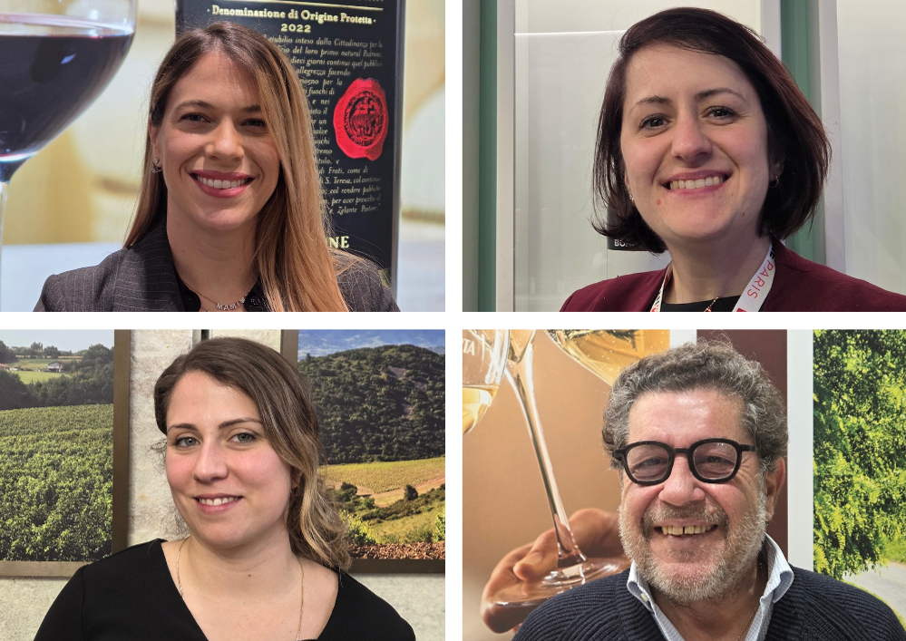 In alto da sinistra in senso orario Marzia Varvaglione, Maria Giovanna Migliore, Emanuele Rabotti, Federica Campo