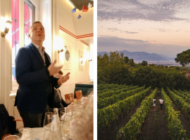 Massimo Setaro e una panoramica della sua cantina