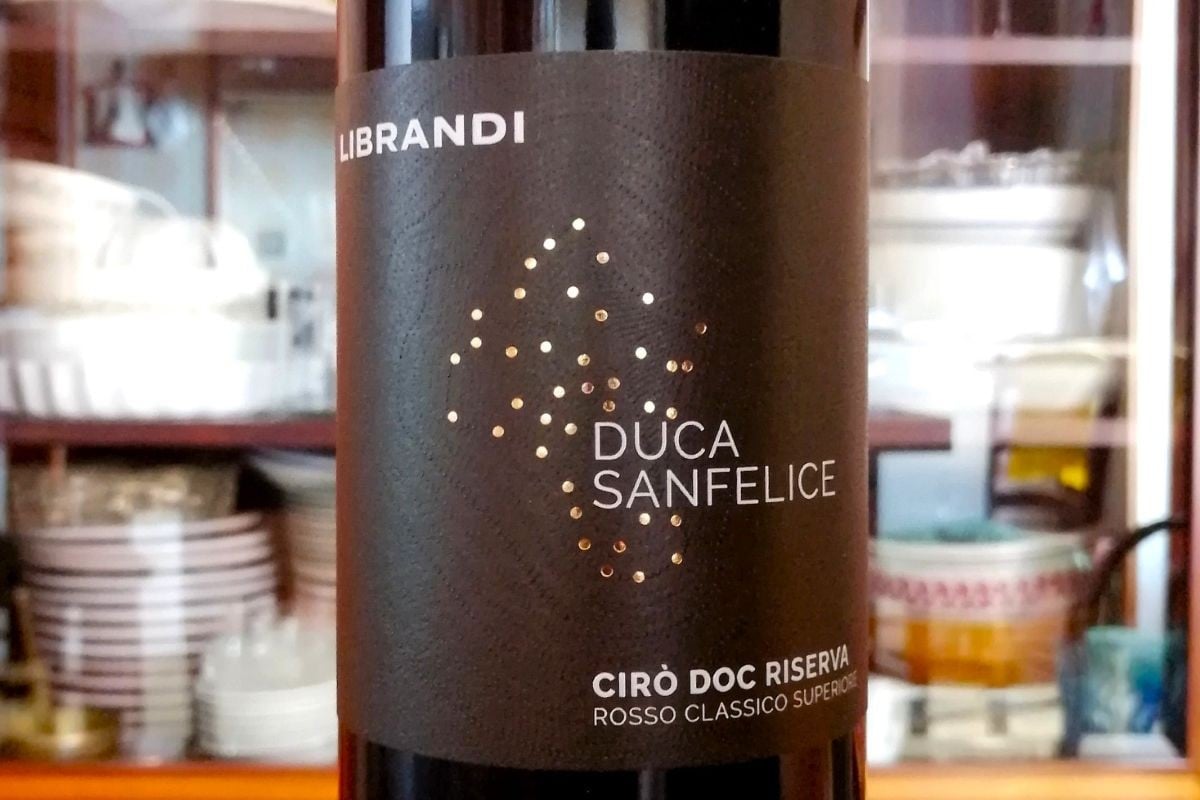 L’etichetta del Cirò, Duca Sanfelice di Librandi