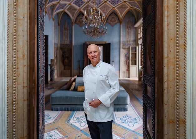 Heinz Beck in una delle sale dell’Orient Express Venezia