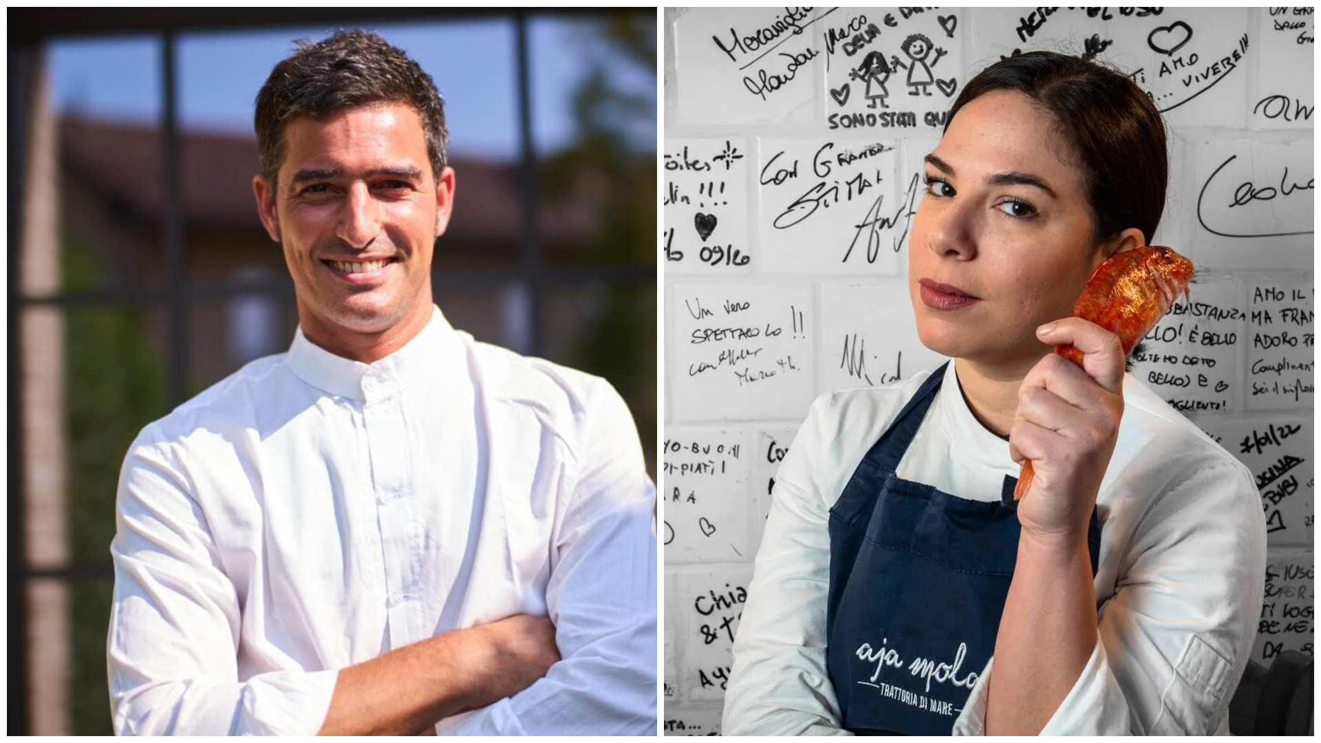 Da sinistra gli chef Marco Massaia e Tiziana Francoforte