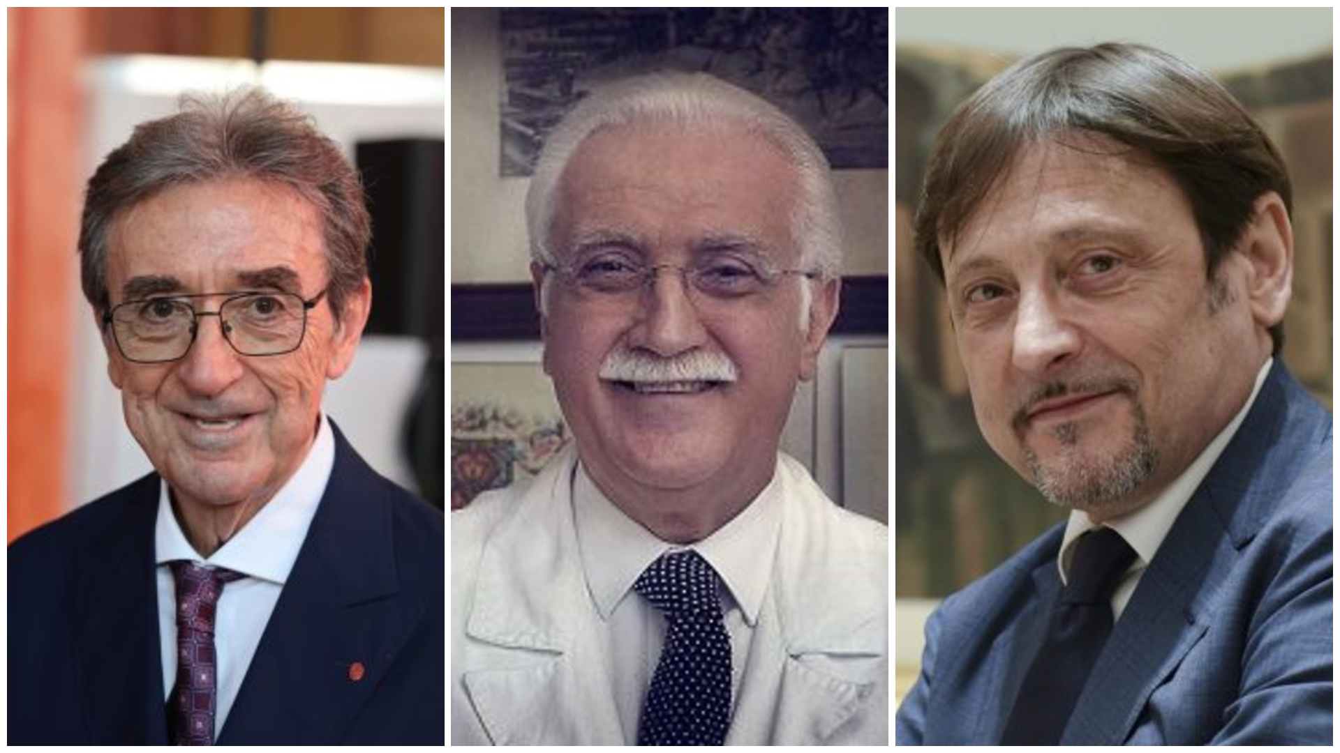Da sinistra Riccardo Cotarella, Giorgio Calabrese, e Dario Stèfano