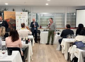 Da sinistra Agatino Failla e Federico Latteri durante la masterclass dedicata ai vini di Benanti
