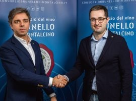 Da sinistra Guglielmo Ascheri, il nuovo direttore del Consorzio del vino Brunello di Montalcino, e Giacomo Bartolommei presidente dell’ente consortile