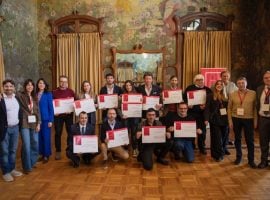 Premiazione di alcuni dei vini Imperdibili durante la presentazione della Guida ai Vini dell’Etna 2026 presso la Sala Basile di Villa Igiea a Palermo