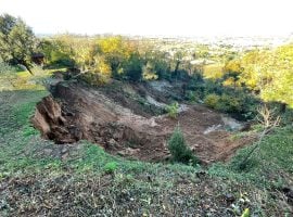 La frana che ha colpito il vigneto storico Ronco della Chiesa